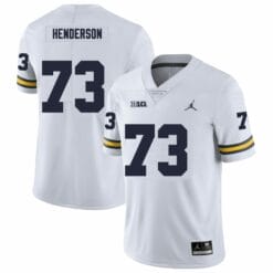 Michigan Wolverines LaDarius Henderson Jersey #73 College Football Game White