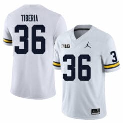 Michigan Wolverines Nico Tiberia Jersey #36 College Football Game White