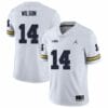 Michigan Wolverines Roman Wilson Jersey #14 College Football Game White