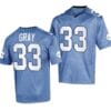 North Carolina Tar Heels Cedric Gray Jersey #33 College Football 2023 Replica Blue