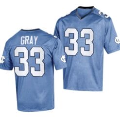 North Carolina Tar Heels Cedric Gray Jersey #33 College Football 2023 Replica Blue