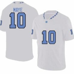 North Carolina Tar Heels Game Drake Maye Jersey #10 College Football White