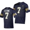 Notre Dame Fighting Irish Audric Estime Jersey #7 College Football 2023 Aer Lingus Classic Navy