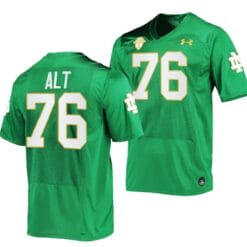 Notre Dame Fighting Irish Joe Alt Jersey #76 College Football Kelly Green 2023