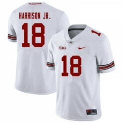Ohio State Buckeyes #18 Marvin Harrison Jr Jersey White NCAA Football