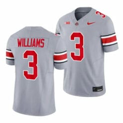 Ohio State Buckeyes Miyan Williams Jersey #3 College Football Game Gray