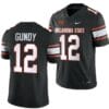 Oklahoma State Cowboys Gunnar Gundy Jersey #12 College Football 2023 Game Black