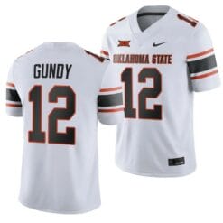Oklahoma State Cowboys Gunnar Gundy Jersey #12 College Football 2023 Game White