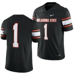 Oklahoma State Cowboys Jersey #1 College Football 2023 Game Black