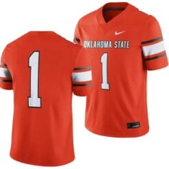 Oklahoma State Cowboys Jersey #1 College Football 2023 Game Orange