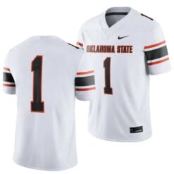 Oklahoma State Cowboys Jersey #1 College Football 2023 Game White