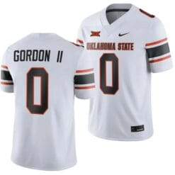 Oklahoma State Cowboys Ollie Gordon II Jersey #0 College Football 2023 Game White