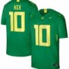 Oregon Ducks Bo Nix Jersey #10 College Football Green