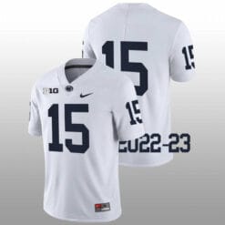 Penn State Drew Allar Jersey #15 College Football Game White No Name