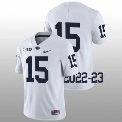 Penn State Drew Allar Jersey #15 College Football Game White No Name