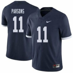 Penn State Micah Parsons Jersey #11 College Football Game Navy With Name Retro