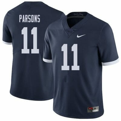 Penn State Micah Parsons Jersey #11 College Football Game Navy With Name Retro