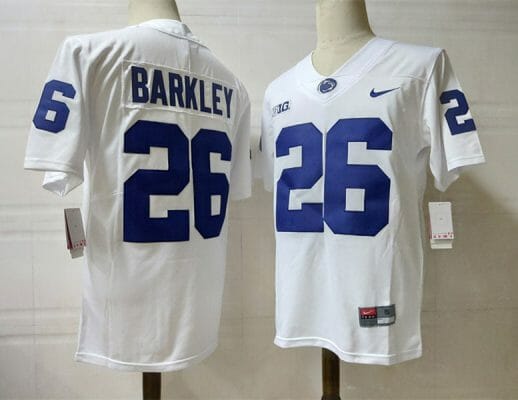 Penn State Saquon Barkley Jersey #26 College Football Game White With Name