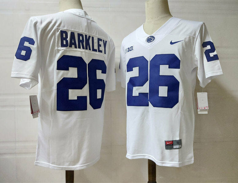 Penn State Saquon Barkley Jersey #26 College Football Game White With Name