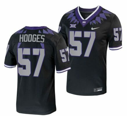 TCU Horned Frogs Johnny Hodges Jersey Alternate College Football Black Replica #57