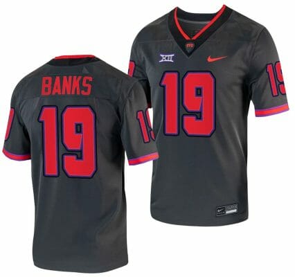 TCU Horned Frogs Shadrach Banks Jersey Alternate College Football Grey Replica #19