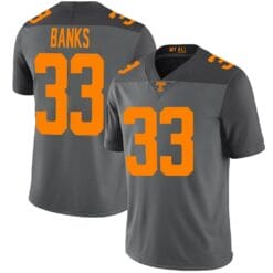 Tennessee Volunteers Jeremy Banks Jersey #33 College Football Gray