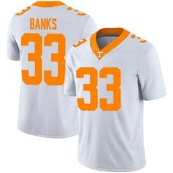 Tennessee Volunteers Jeremy Banks Jersey #33 College Football White