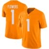 Tennessee Volunteers Trevon Flowers Jersey #1 College Football Orange