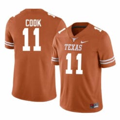 Texas Longhorns Anthony Cook Jersey #11 College Football Orange