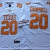 Texas Longhorns Earl Campbell Jersey #20 College Football White