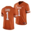 Texas Longhorns Hudson Card Jersey #1College Football Orange