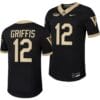 Wake Forest Demon Deacons Mitch Griffis Jersey Home College Football Replica Black #12