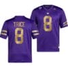 Washington Huskies Bralen Trice Jersey #8 College Football Premier Purple