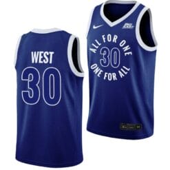 Xavier Musketeers David West Jersey Basketball #30 All For One Blue