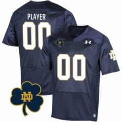 Custom Notre Dame Fighting Irish Jersey Name and Number College Football Johnny Lujack Patch Navy