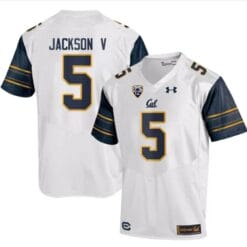 Cal Bears Jackson V Jersey #5 College Football 2023 Stitched White