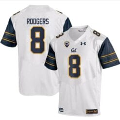 Cal Bears Aaron Rodgers Jersey #8 College Football 2023 Stitched White