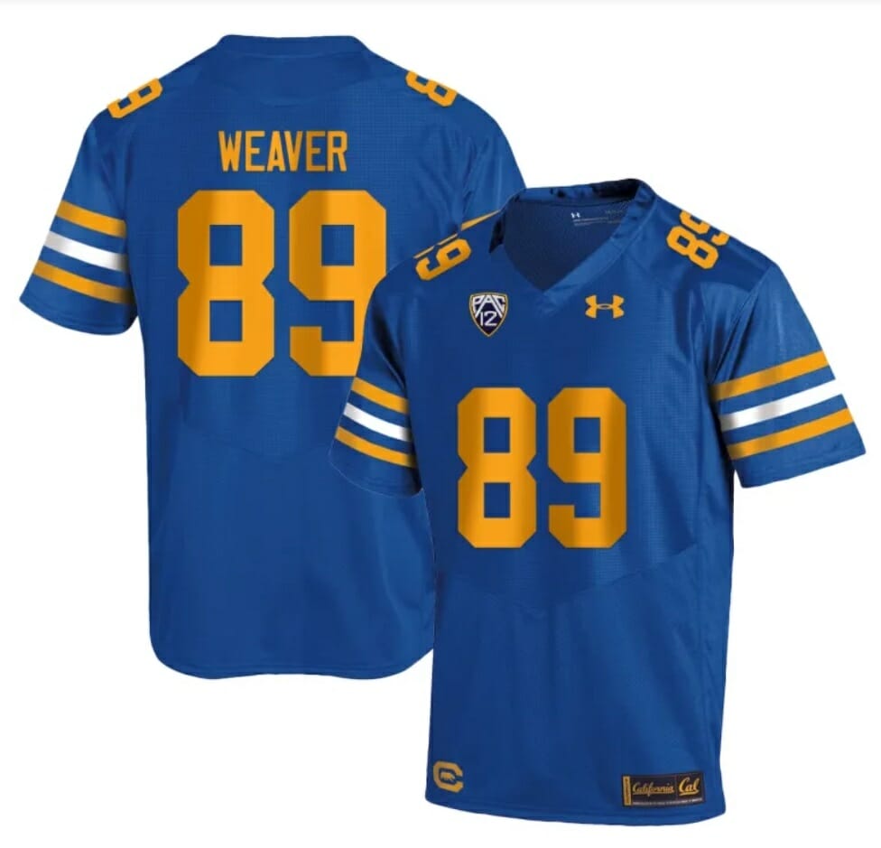 Cal Bears Evan Weaver Jersey #89 College Football 2023 Stitched Royal
