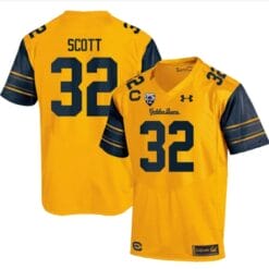 Cal Bears Daniel Scott Jersey #32 College Football 2023 Stitched Gold
