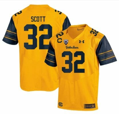 Cal Bears Daniel Scott Jersey #32 College Football 2023 Stitched Gold