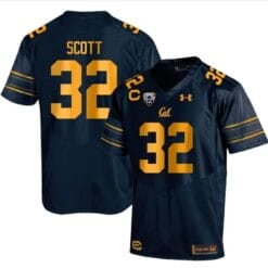 Cal Bears Daniel Scott Jersey #32 College Football 2023 Stitched Navy