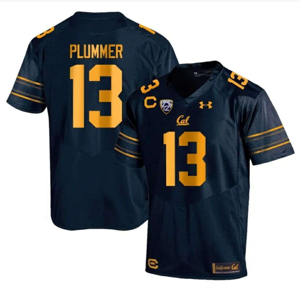 Cal Bears Jack Plummer Jersey #13 College Football 2023 Stitched Navy