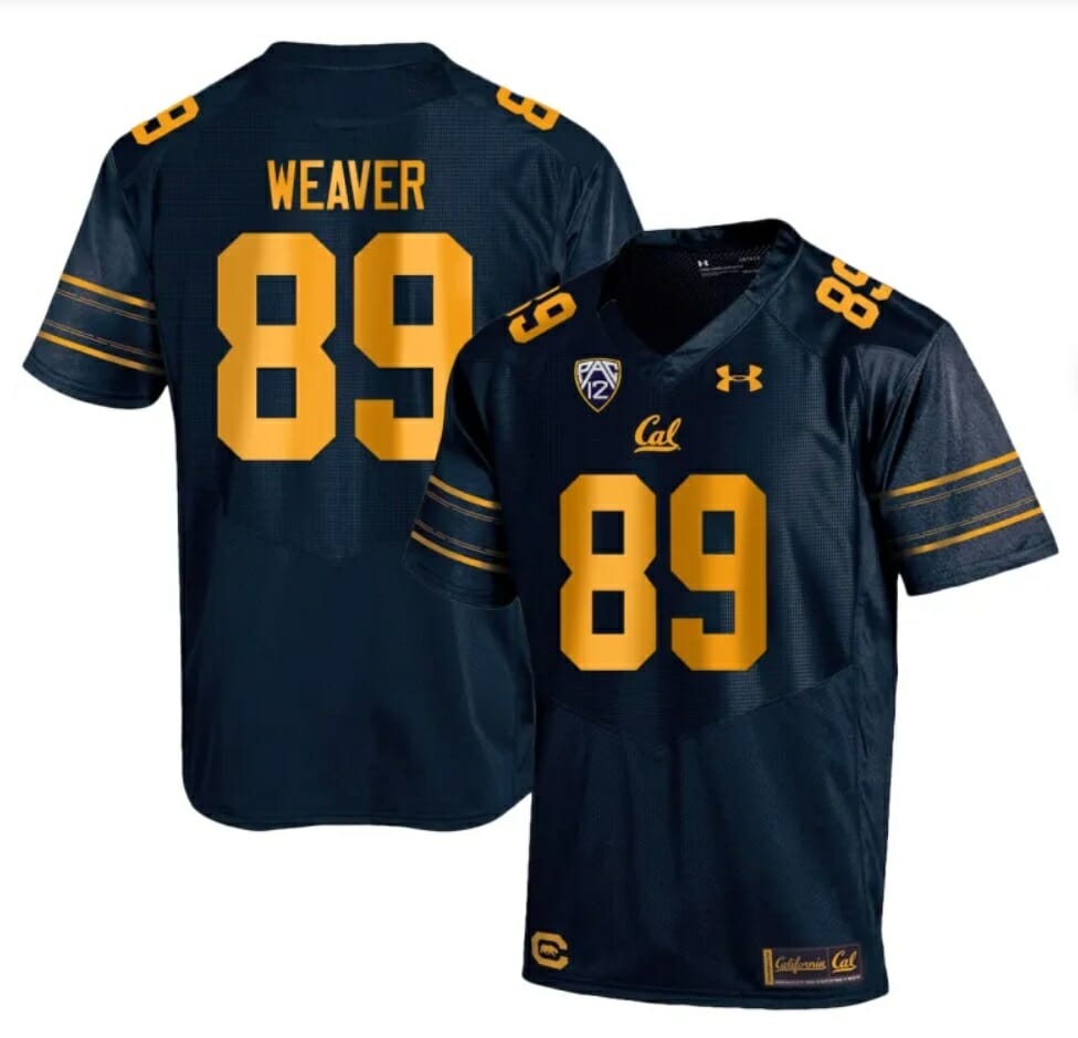 Cal Bears Evan Weaver Jersey #89 College Football 2023 Stitched Navy