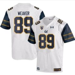 Cal Bears Evan Weaver Jersey #89 College Football 2023 Stitched White