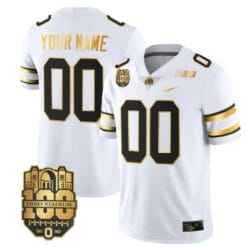 Custom Ohio State Buckeyes Jersey Name and Number College Football Stitched White Gold