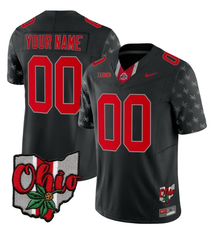Custom Ohio State Buckeyes Jersey Name and Number College Football 2023 Stitched Alternate Black Limited