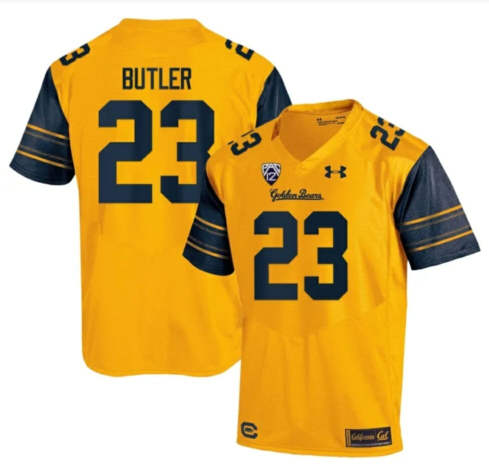 Cal Bears Dejuan Butler Jersey #23 College Football 2023 Stitched Gold