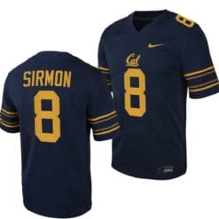 California Golden Bears Jackson Sirmon Jersey #8 College Football Game 2023 Black