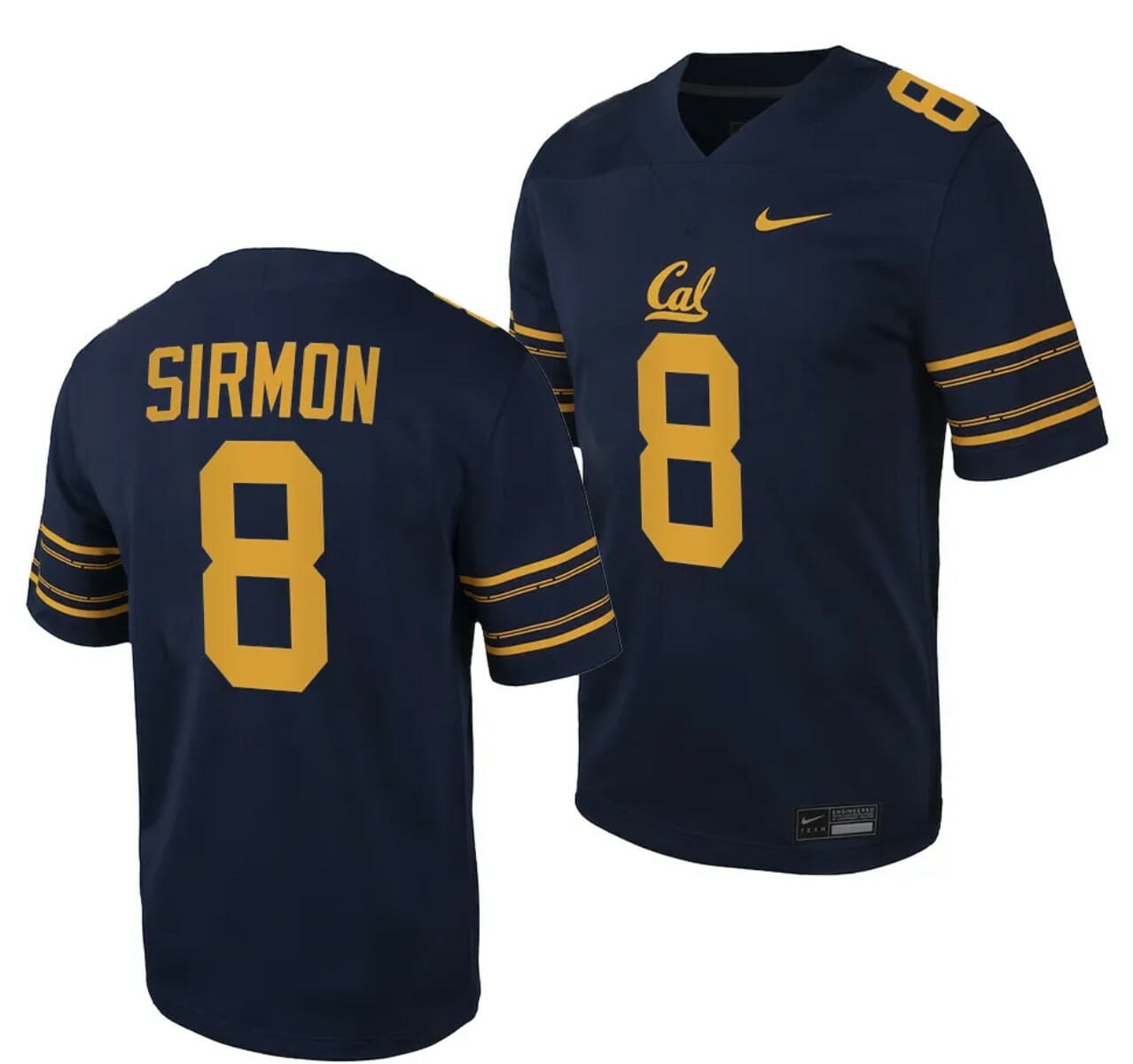 California Golden Bears Jackson Sirmon Jersey #8 College Football Game 2023 Black