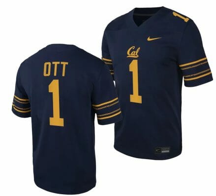 California Golden Bears Jaydn Ott Jersey #1 College Football Game 2023 Black